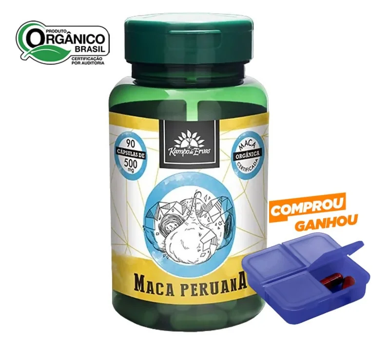 maca peruana organica andina pura importada 90caps de 500mg kampo de ervas br nature